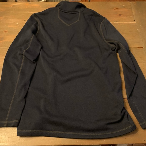 Eddie Bauer 1/4 Zip Pullover Size Large(Tall) Dark Blue - Picture 2 of 4